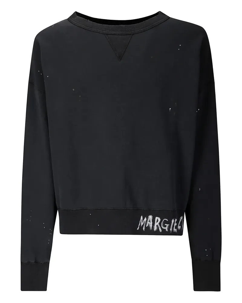 Maison Margiela Sweatshirt mit Logo-Print - Schwarz Schwarz