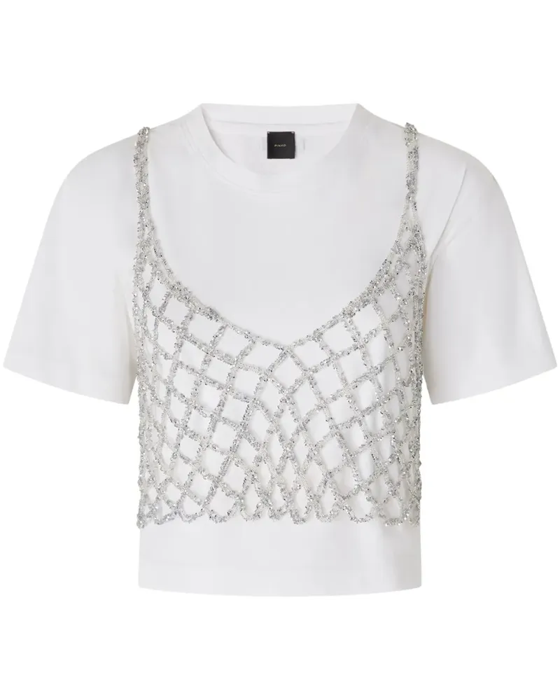 Pinko T-Shirt im Layering-Look - Weiß Weiß
