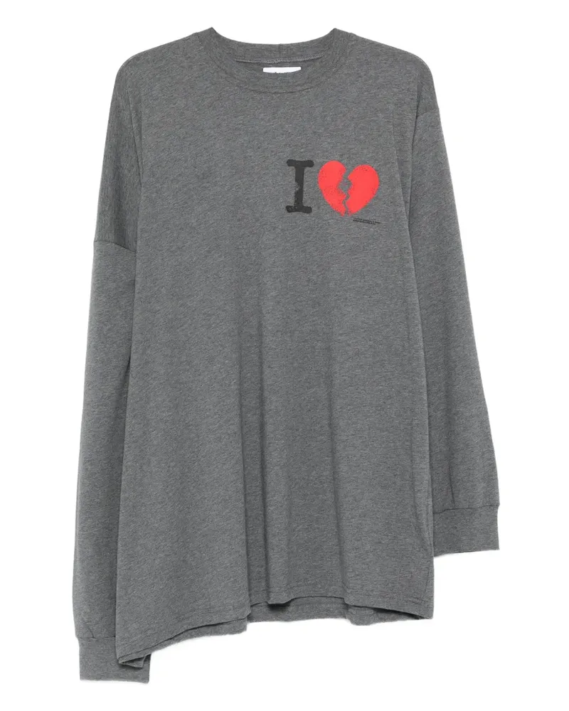 Magliano Langarmshirt mit Broken Heart-Print - Grau Grau