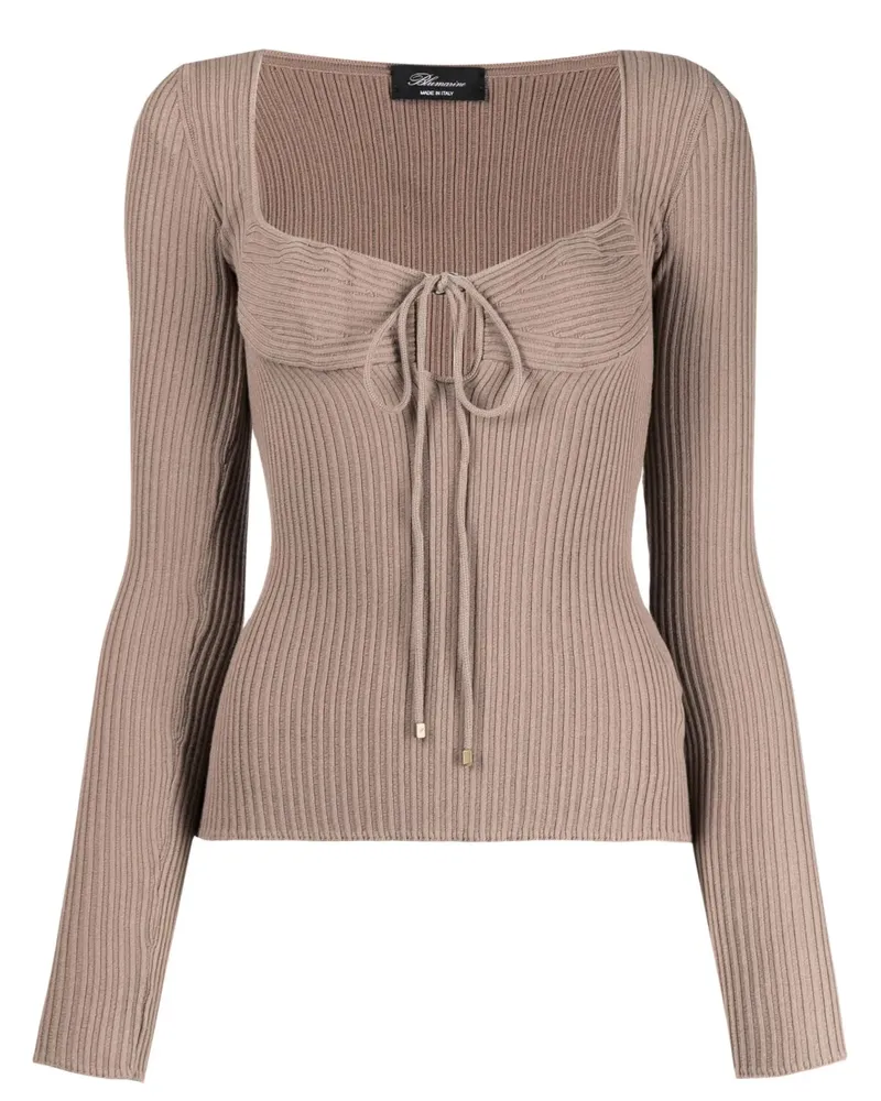 Blumarine Gerippter Pullunder - Braun Braun