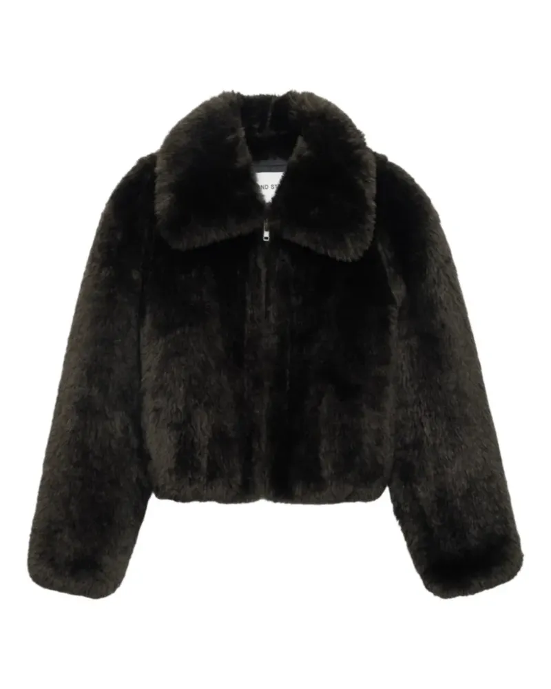 STAND Aya Jacke aus Faux Fur - Braun Braun