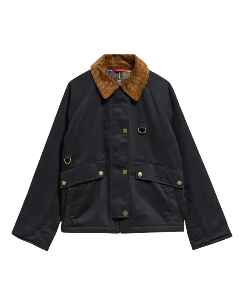 Barbour Daphne Jacke mit Cordkragen - Schwarz Schwarz