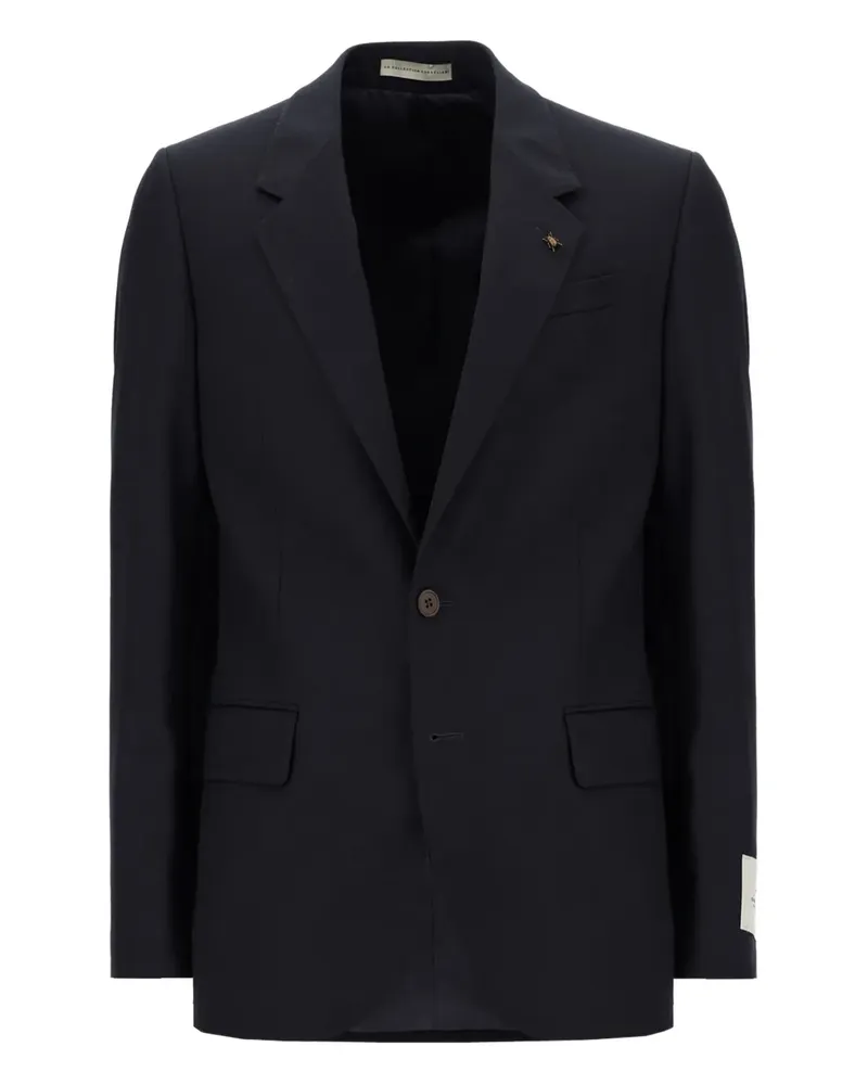Corneliani Einreihiges Sakko mit Käfer-Brosche - Blau Blau