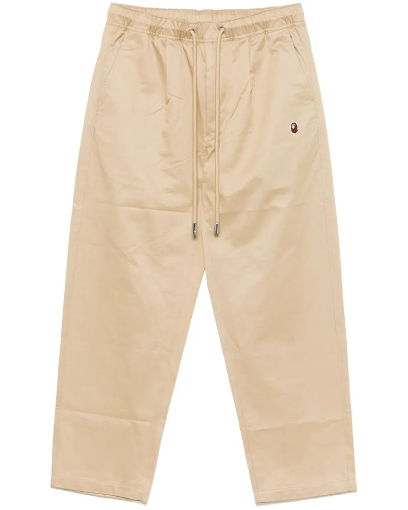 BAPE One-Point-Hose mit Affenkopf - Nude Nude