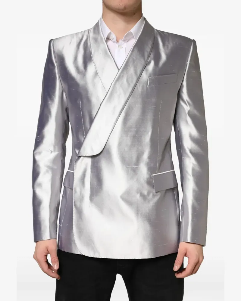 Dolce & Gabbana Doppelreihiges Sicilia Sakko - Silber Silber