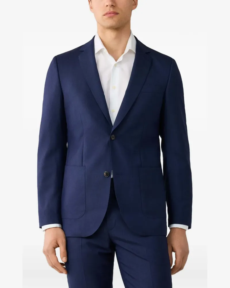 Hackett Rustic Tropical single-breasted wool suit - Blau Blau