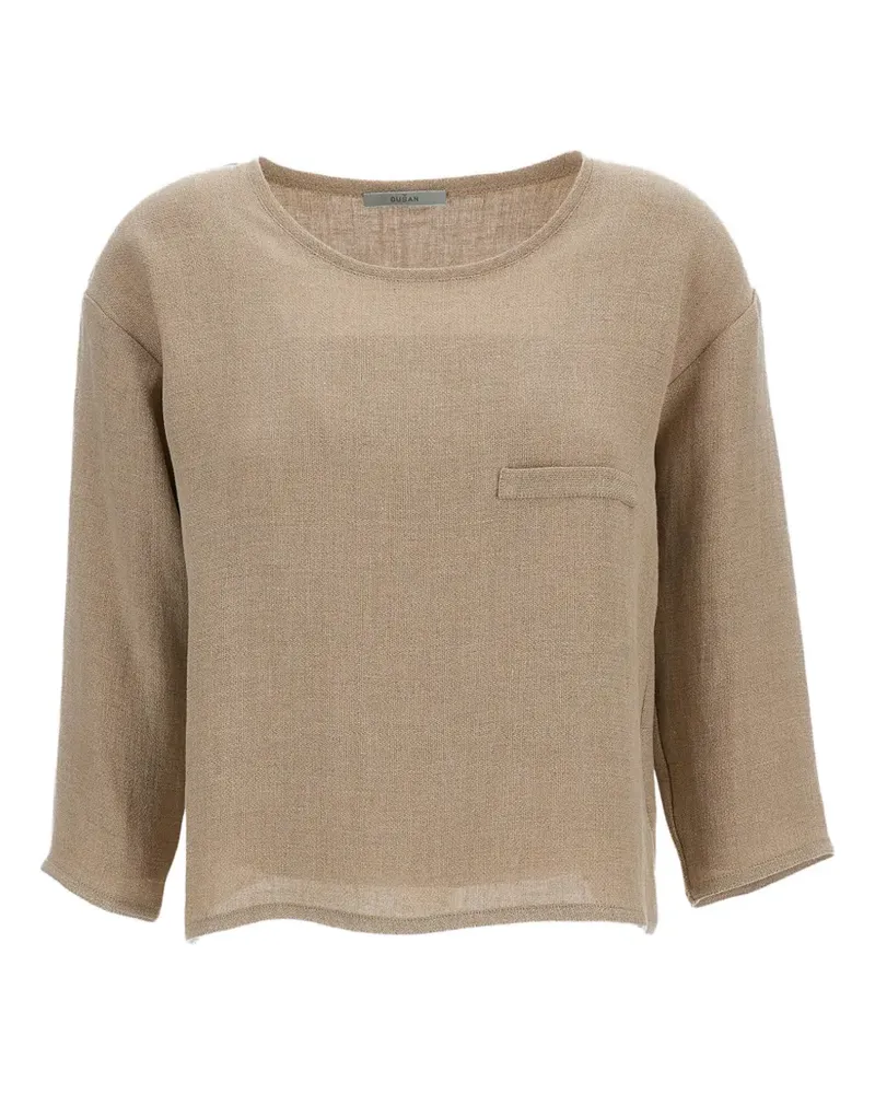 Dušan pocket round-neck t-shirt - Nude Nude