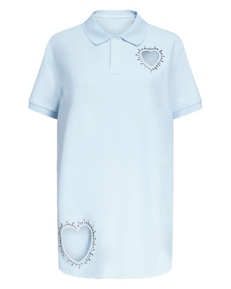 Area Minikleid mit Kristallverzierung - Blau Blau