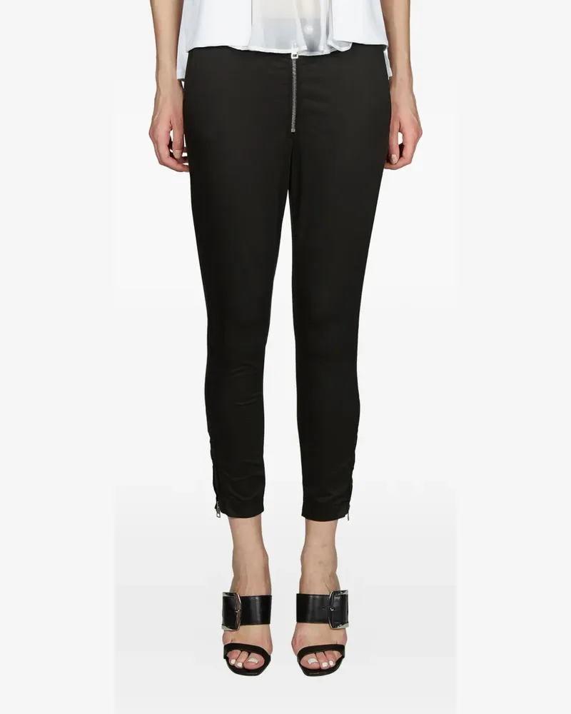 Dondup satin zip trousers - Schwarz Schwarz