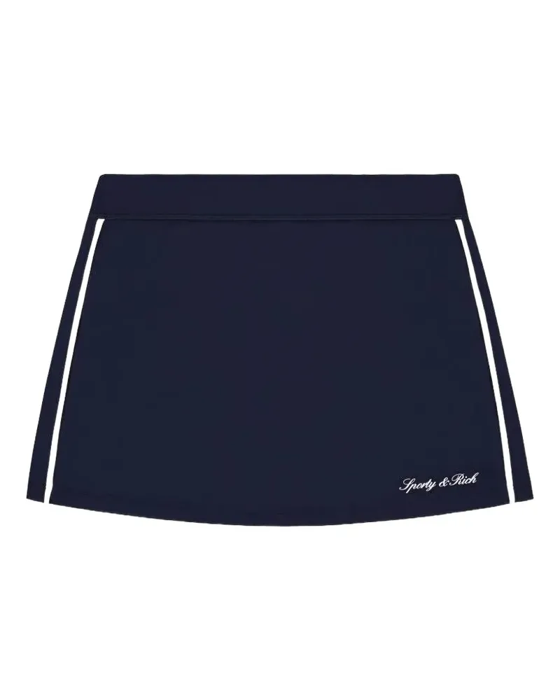 SPORTY & RICH Rock mit Streifen - Blau Blau
