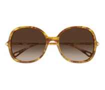 Sonnenbrille mit Oversized-Gestell - Braun