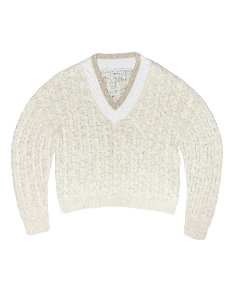 Brunello Cucinelli sequin-embellished sweater - Nude Nude