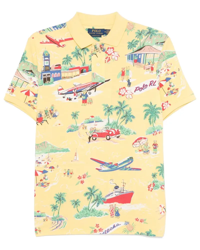 Ralph Lauren Poloshirt mit Illustrations-Print - Gelb Gelb