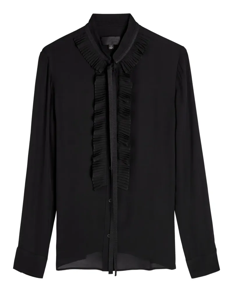 Nili Lotan Bertille ruffled button blouse - Schwarz Schwarz