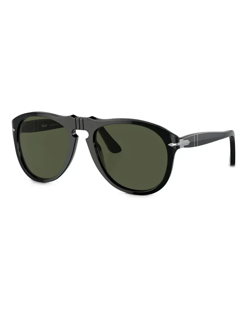 Persol Sonnenbrille mit grau gefärbten Gläsern - Schwarz Schwarz
