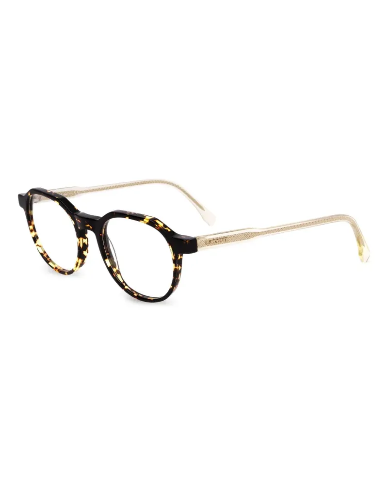 Lacoste Geometrische Brille in Schildpattoptik - Braun Braun