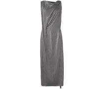 Gerafftes Maxikleid - Silber