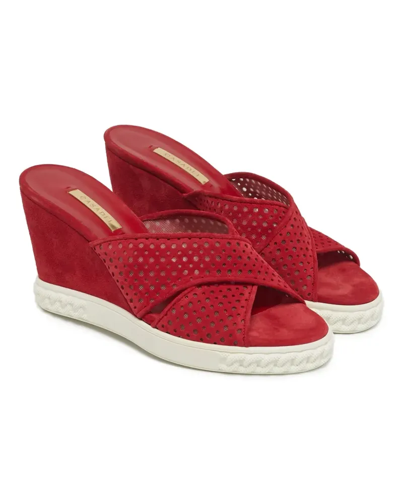 Casadei Wedge-Sandalen - Rot Rot