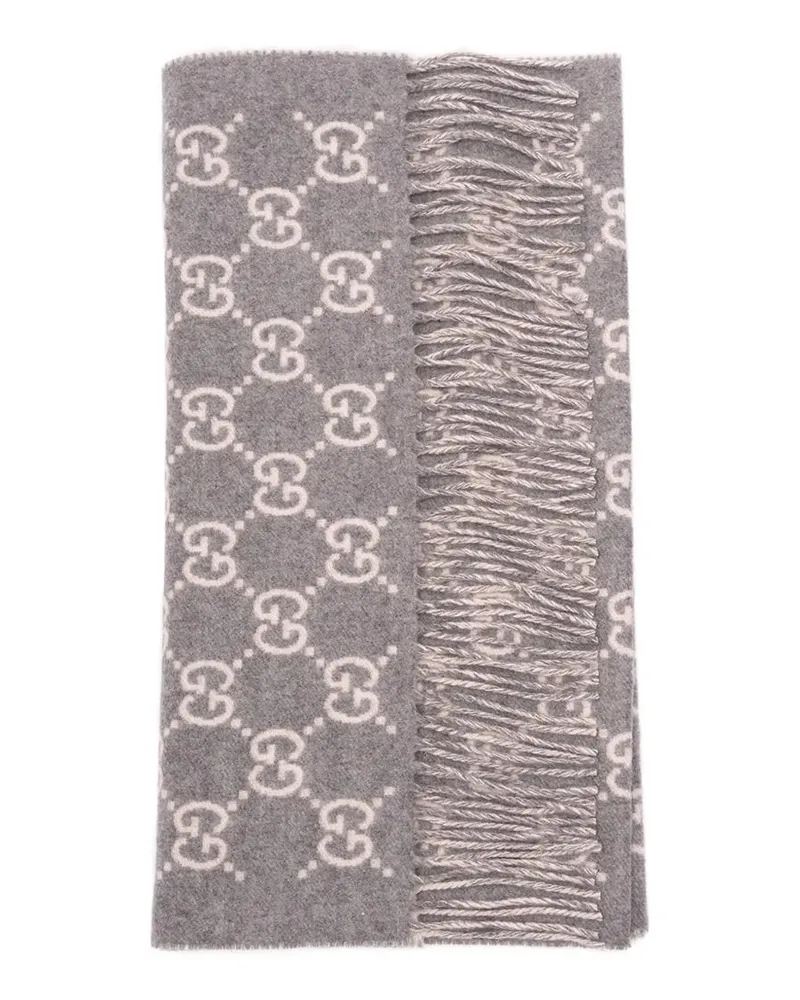 Gucci Schal mit Monogrammmuster - Grau Grau