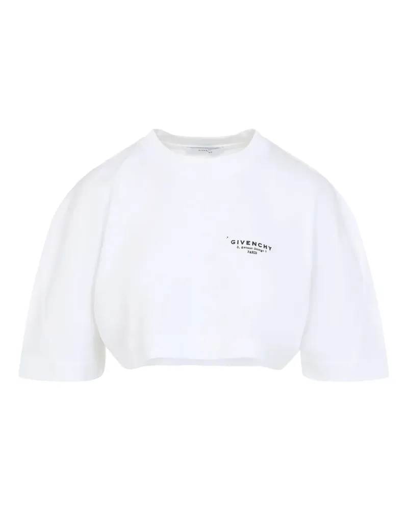 Givenchy Cropped-Langarmshirt mit Logo-Print - Weiß Weiß