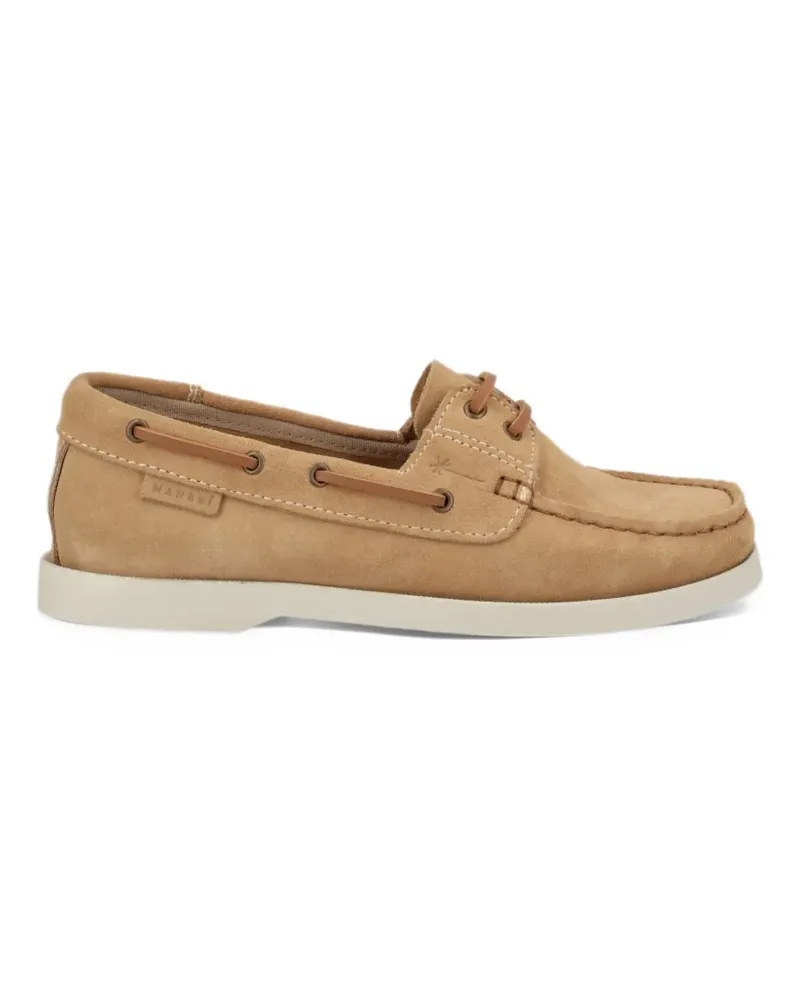 Manebí suede boat shoes - Nude Nude