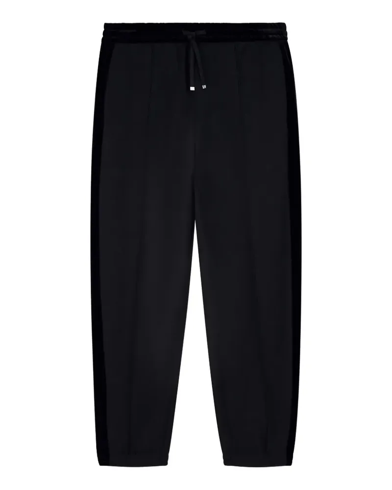 Armani Exchange Jogginghose mit Samtbesatz und Kordelzug - Schwarz Schwarz