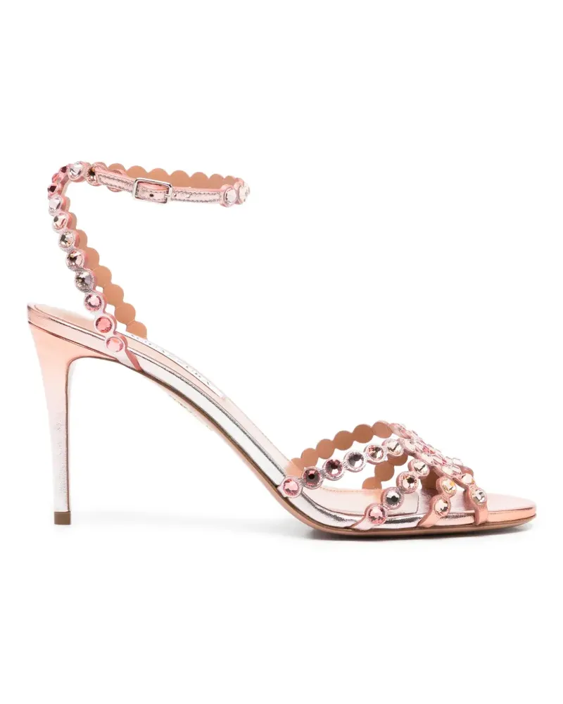 Aquazzura Tequila Sandalen mit Wellensaum - Rosa Rosa