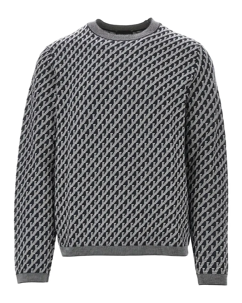 Emporio Armani Pullover mit geometrischem Muster - Blau Blau