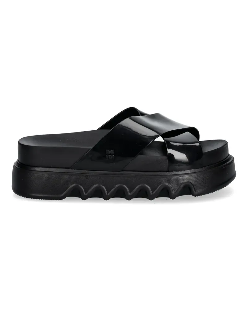 Melissa Cozy Cross platform slides - Schwarz Schwarz
