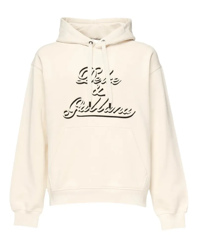 Dolce & Gabbana Hoodie mit Logo-Applikation - Nude Nude