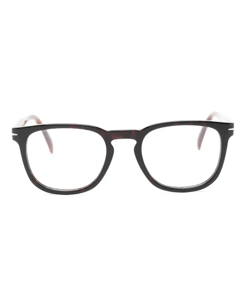 EYEWEAR by DAVID BECKHAM tortoiseshell-effect square-frame glasses - Braun Braun