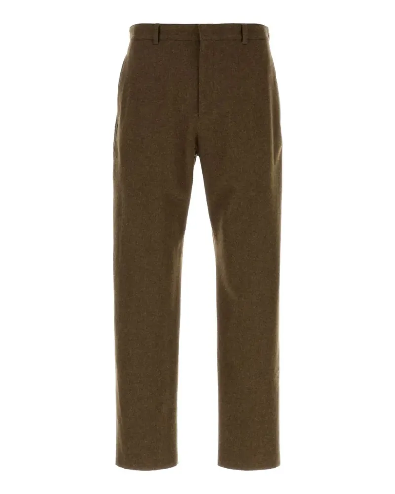 Jil Sander belt-loop flap-pocket trousers - Braun Braun