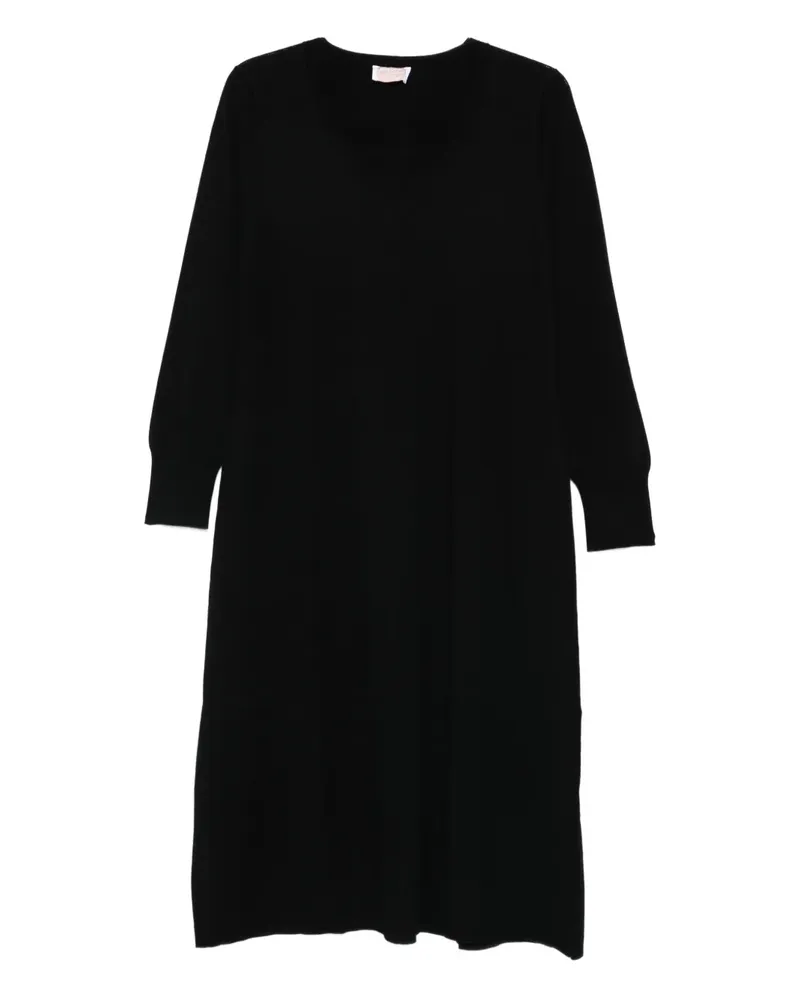 Marina Rinaldi Miretta Midikleid mit eckigem Ausschnitt - Schwarz Schwarz