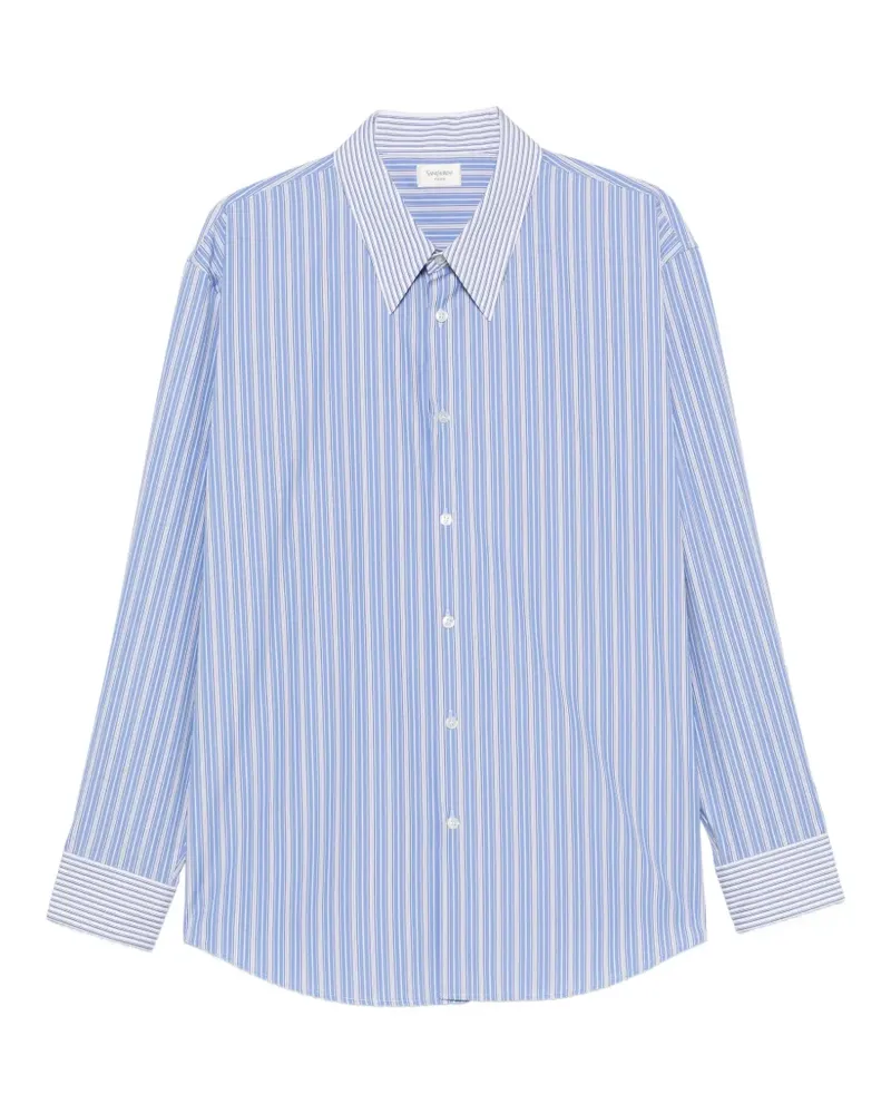 Saint Laurent Gestreiftes Hemd - Blau Blau