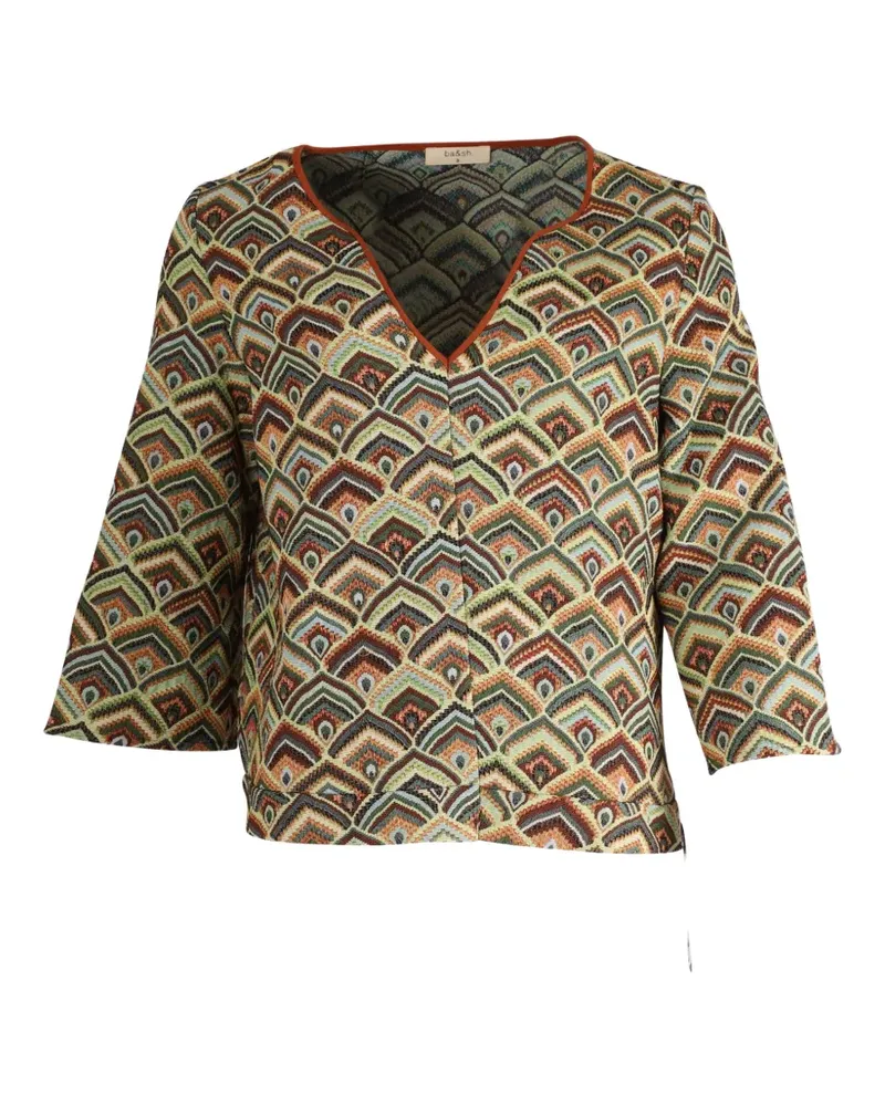 ba&sh Bluse mit abstraktem Muster - Braun Braun