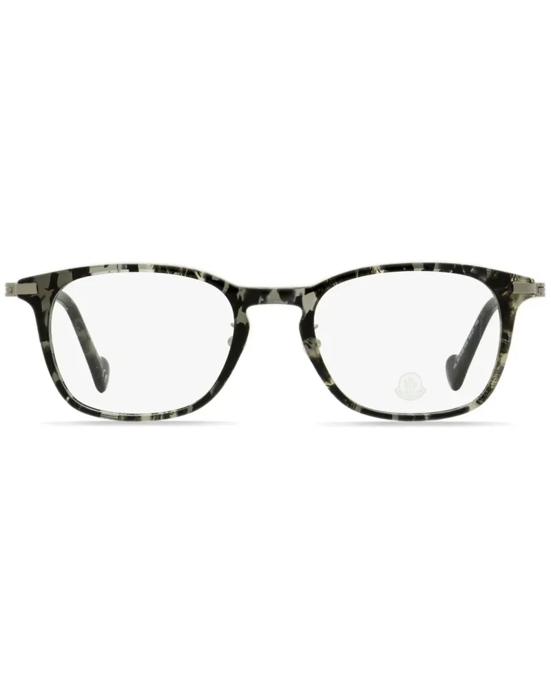 Moncler Eckige Brille in Schildpattoptik - Grau Grau