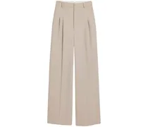 Hose mit weitem Bein - Nude