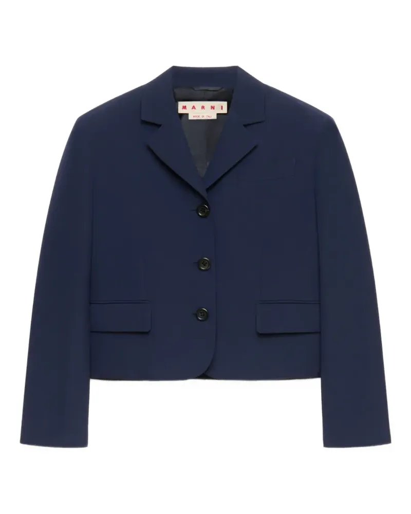 Marni deep blue techno wool jacket - Blau Blau