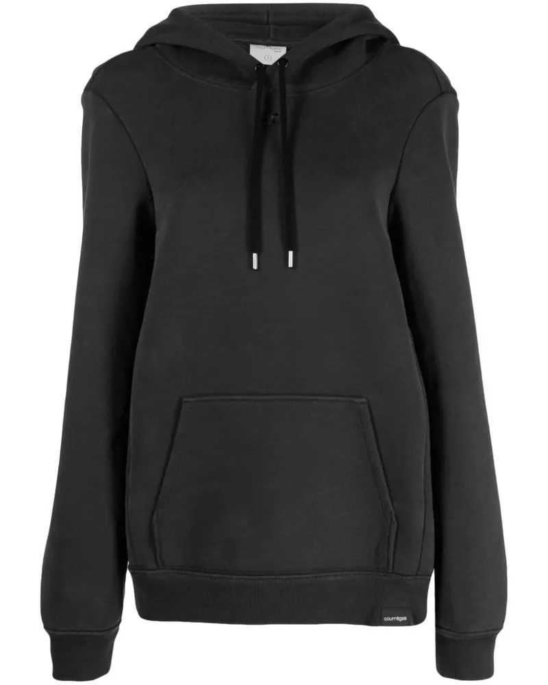 Courrèges Hoodie mit Logo-Stickerei - Grau Grau