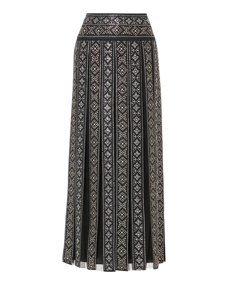 Temperley London Gallantry Maxirock mit Falten - Schwarz Schwarz