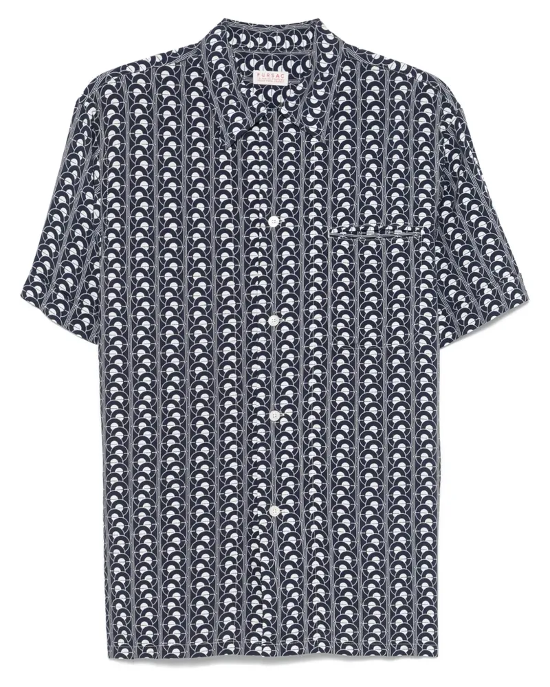 FURSAC Hemd mit geometrischem Print Blau
