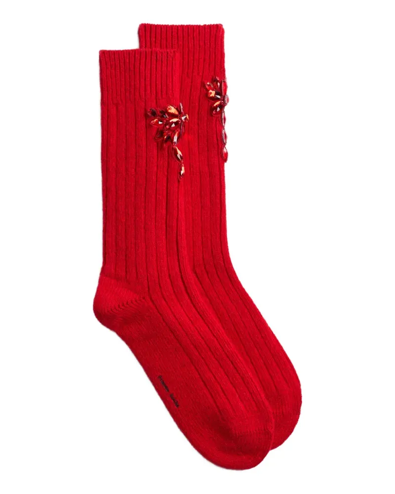 Simone Rocha Verzierte Socken - Rot Rot