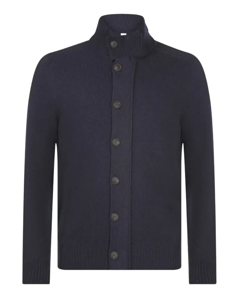 Gran Sasso button-up mock-neck cardigan - Blau Blau