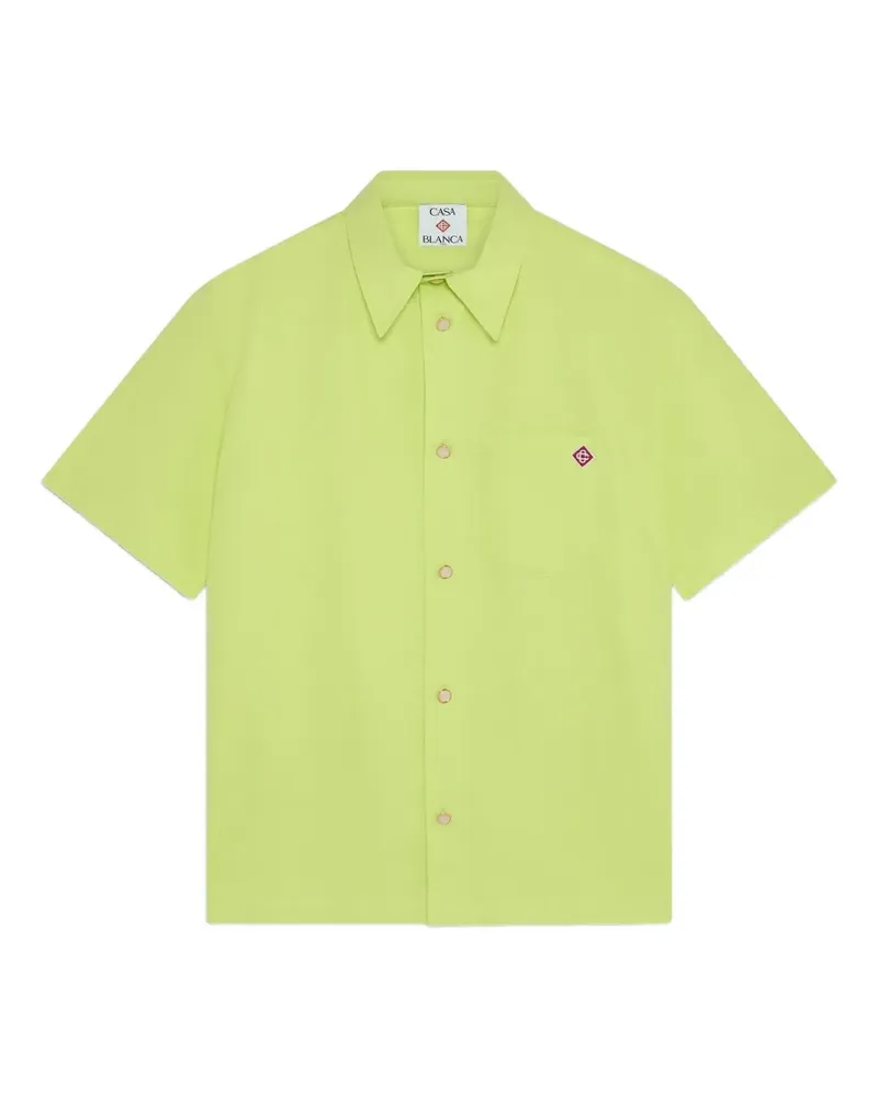 Casablanca Paris logo-patch piqué shirt - Grün Grün