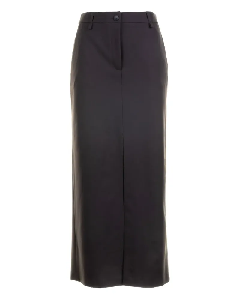 Seventy straight-hem button-fastening midi skirt - Braun Braun