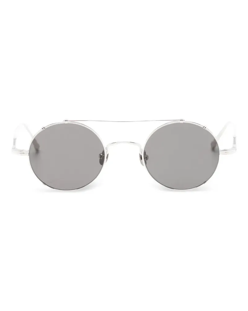 MATSUDA Sonnenbrille mit rundem Gestell - Silber Silber