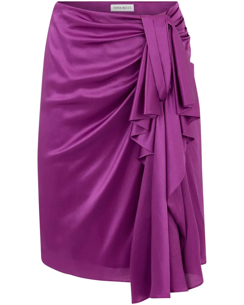 Nina Ricci Asymmetrisch drapierter Rock - Violett Violett