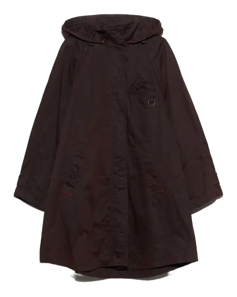 BIMBA Y LOLA Dunkelbrauner, gewachster A-Linien-Trenchcoat Braun