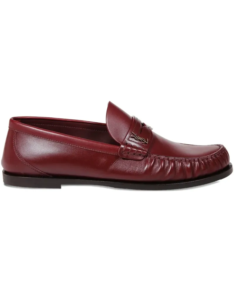 Saint Laurent Laurent Loafer mit Logo-Schild - Rot Rot