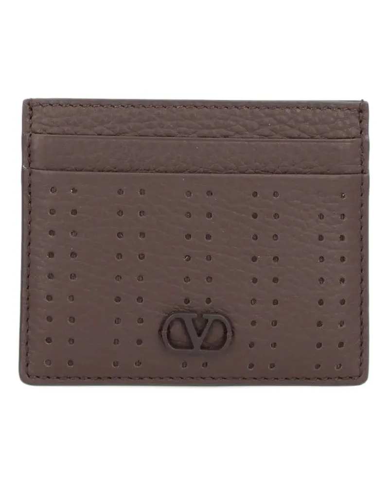 Valentino Garavani Perforiertes VLogo Signature Kartenetui - Braun Braun